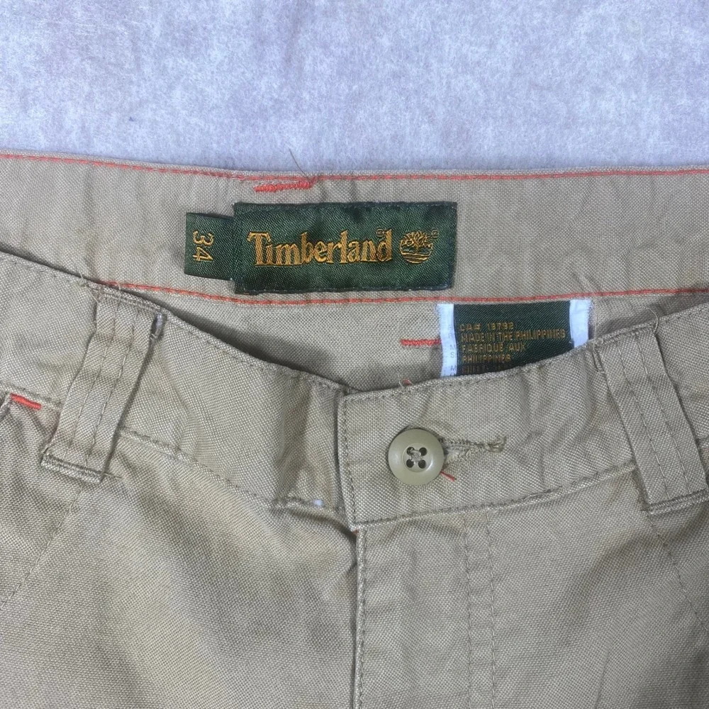 Timberland Mens 34*Tan Khaki Carpenter Utility Workwear Pants Y2K VTG Gorpcore